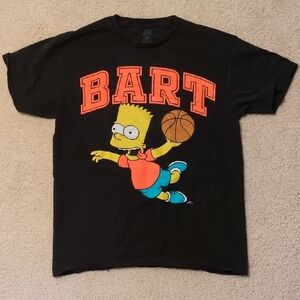 Black Bart Simpson Basketball Graphic T-Shirt